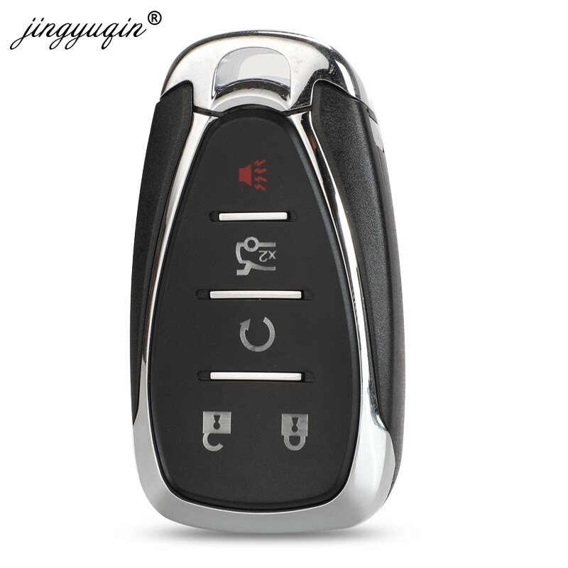 Jinyuqin smart fjärrkontroll bilnyckel skal 5 knappar för chevy chevrolet traverse equinox malibu cruze spark camaro