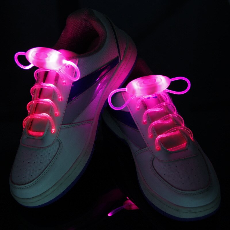 1pair 120cm LED Luminous Shoelace Toys Accessories Glow In The Dark Improve Manipulative Ability Toys For Children: LED Pink