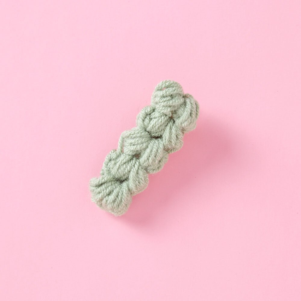 Cute Fabric Children's Hair Accessories Solid Color Wool Sunflower Hairpin Girls Word Clip Ponytail Clip Side Clip: LH073-04