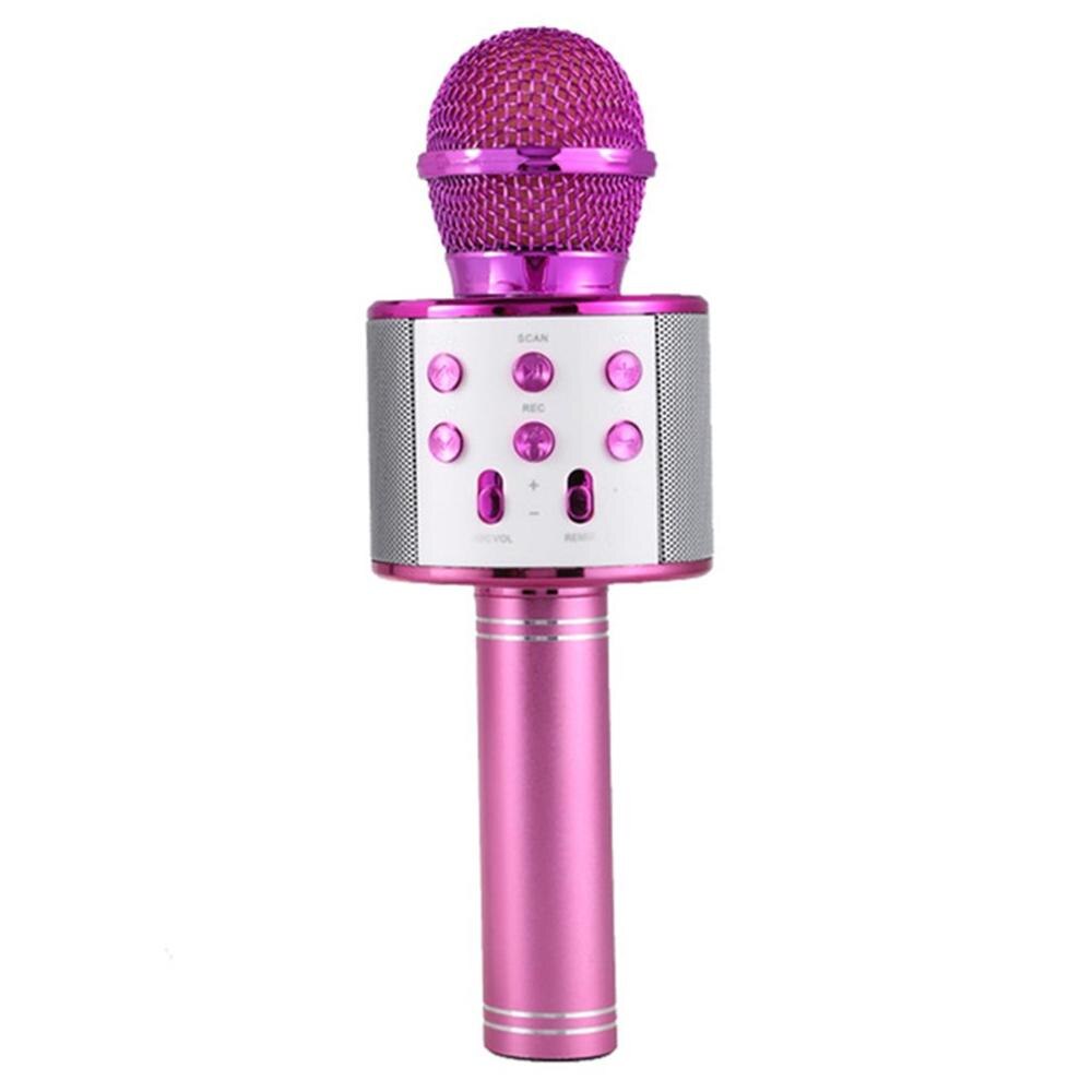 Wireless Condenser Microphone Audio Machine Portable National Karaoke Microphone Handheld Microphone Single Microphone 5 Hours: 858 elegant purple
