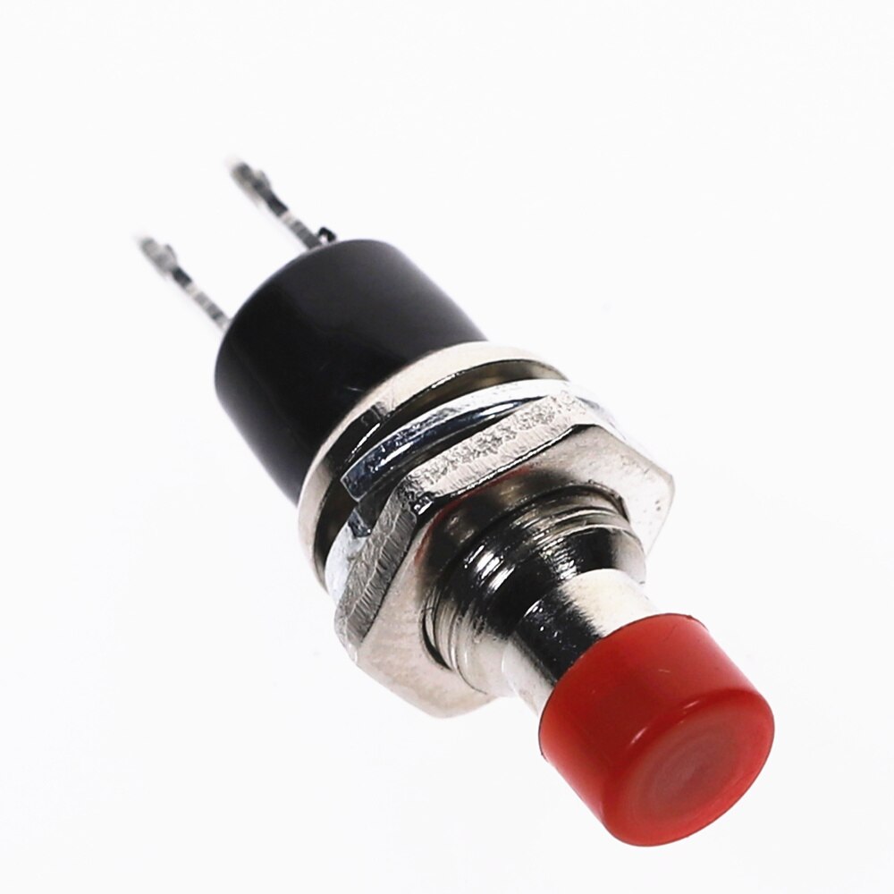 10Pcs PBS-110 7MM Momentary Push Button Switch Press The Reset Switch Momentary ON OFF Push Button Micro Switch Normally Open NO: Red