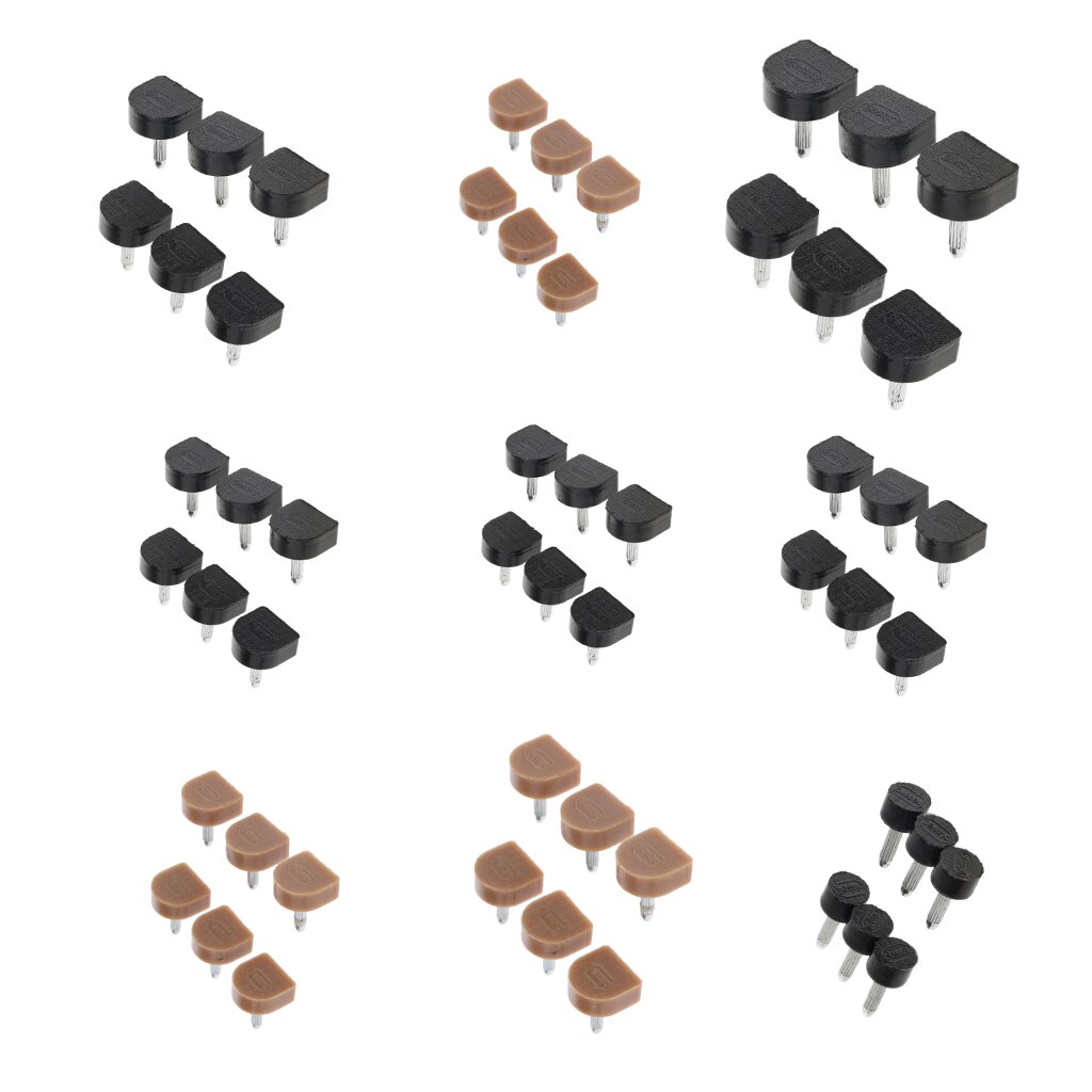 6pack Women High Heel Tips Taps Shoe Dowels Protector Pads Rubber Heel Taps