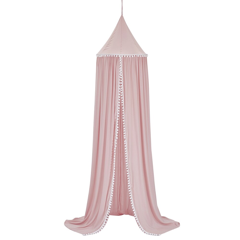 Kids Zoete Stijl Dome Bed Canopy Katoen Klamboe Spelen Tent Opknoping Huis Decoratie Voor Kinderen Woonkamer Zuigelingen Wieg: Pink