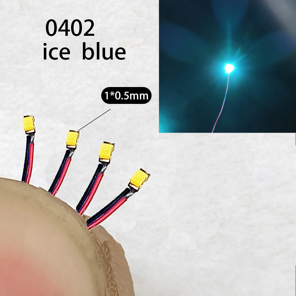 40Pcs/Lot 0402 0603 0805 1206 Led SMD Wire For Model Train HO N OO Scale Red Black Line Pre-soldered Micro Litz Diorama Railway: Pink