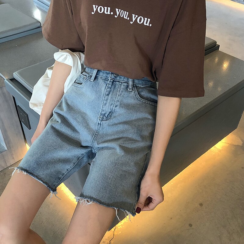 Dames Denim Shorts Hoog Taille Maeau Dames Denim Shorts Hoge Taille - Gescheurde Vintage Shorts Voor De Zomer, Maten S-XXL Hoge Taille Jeans Shorts