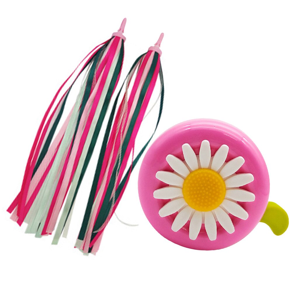 2 Pack Kid's Rainbow Scooter Handlebar Streamers And 1 Pack Kids Bike Bell #D: E