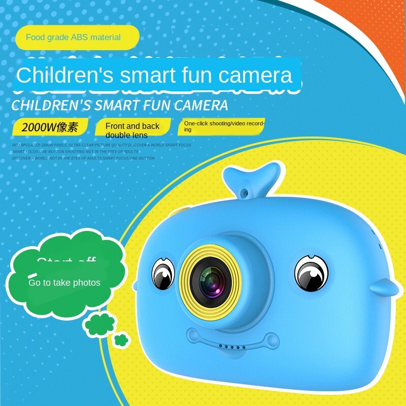 dual-camera 2000W HD children's digital camera food-grade ABS material Mini Kids Camera Puzzle game Toy For Kids