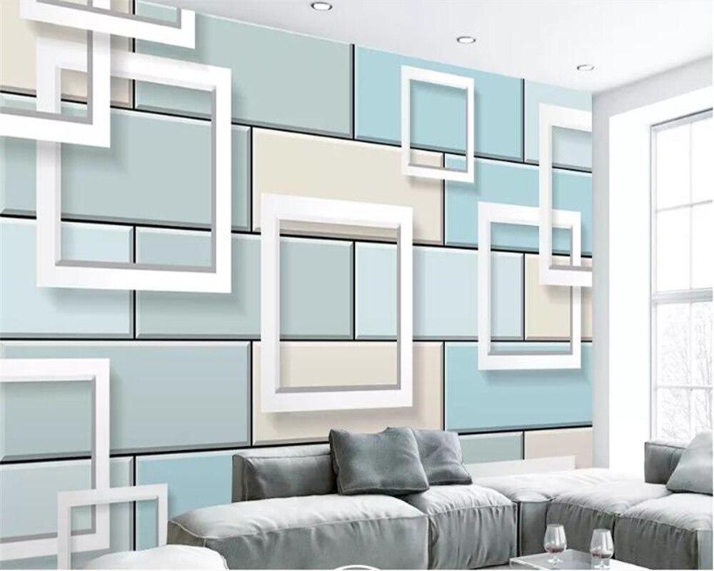 Beibehang Eenvoudige 3D muurschilderingen geometrische behang home decor TV 3d slaapkamer muurschildering achtergrond behang voor muren in rolls Vinyl muur