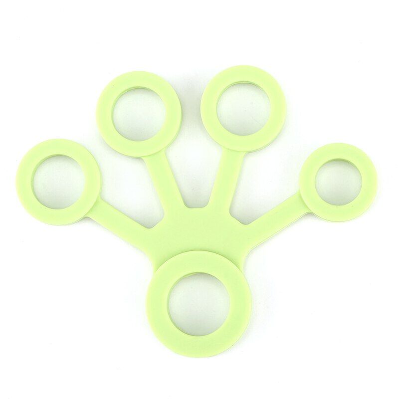 1 Pcs Finger Resistance Bands Finger Stretcher Hand Exerciser Grip Strength Wrist Exercise sport Finger Trainer equipment: Light Green