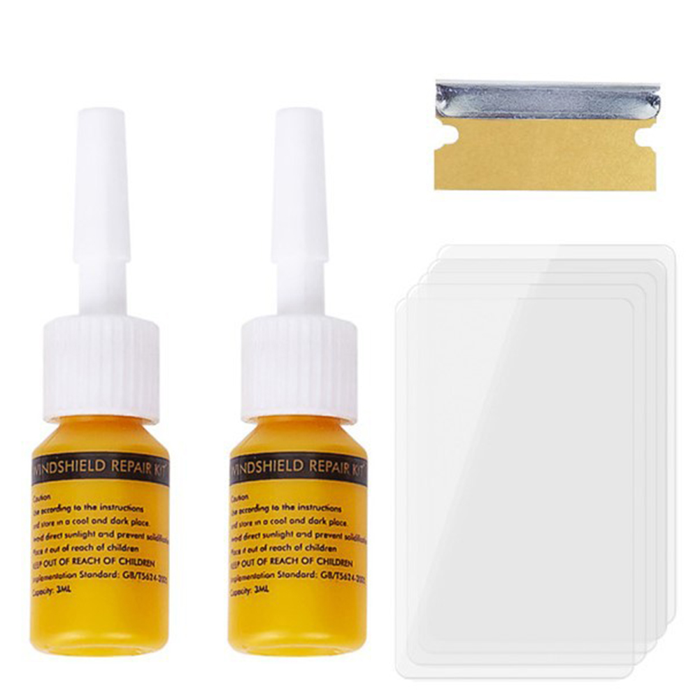 Glass Scratch Glue Windshield Repair Kit Easy Apply Maintenance Blade Curing Strip Resin DIY Restore Tool Practical