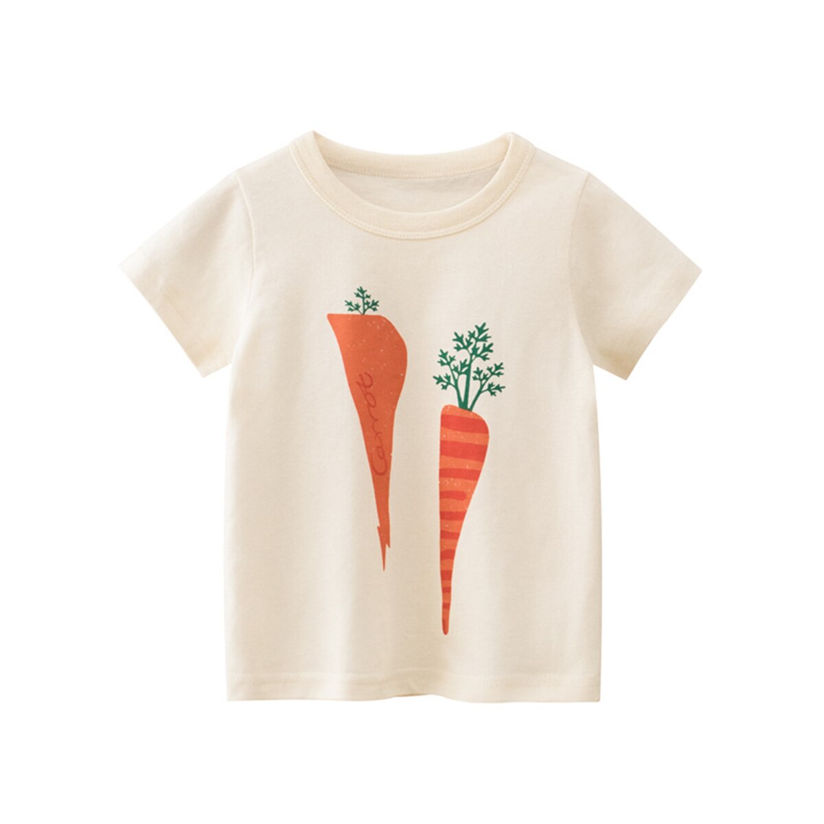 T-shirt à manches courtes et col rond pour bébé fille, vêtements d&#39;été à la