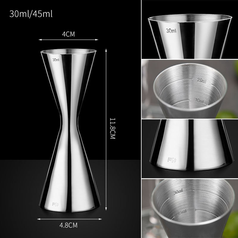Stainless Steel Measure Cup Double Head Bar Party Wine Cocktail Shaker Jigger