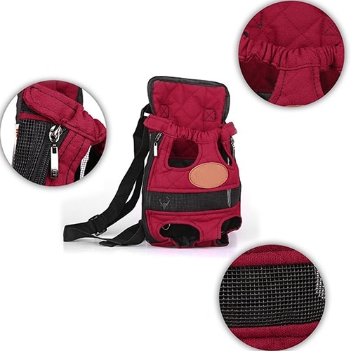 Justerbar åndbar hundehvalp hovedben ud bærer lærred rygsæk udendørs rejsetaske hundebærere & tasker