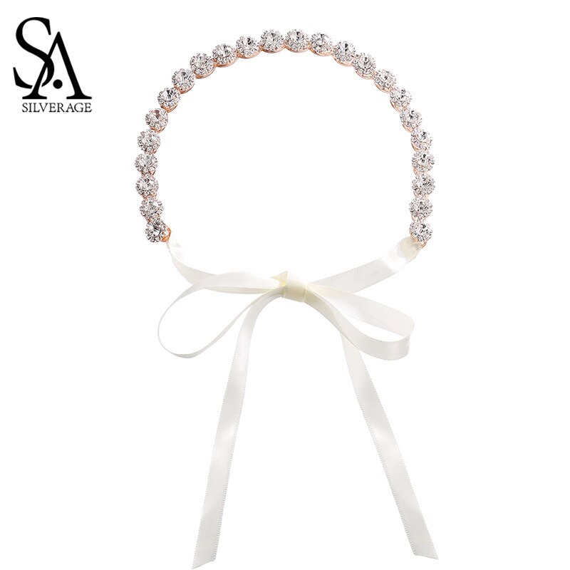 SA SILVERAGE Blume Kristall Hochzeit Hairbands Pro Frau Silber-/Rose Gold/Gold Farbe Haar Zubehör Braut Kopfschmuck durch 1Stck