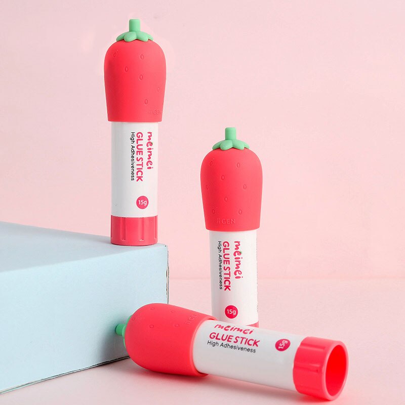 1 Pcs Cute 8g 15g Fruit Strawberry Solid Glue Sticks School Office Supplies Stationery High Viscosity Strong Adhesives