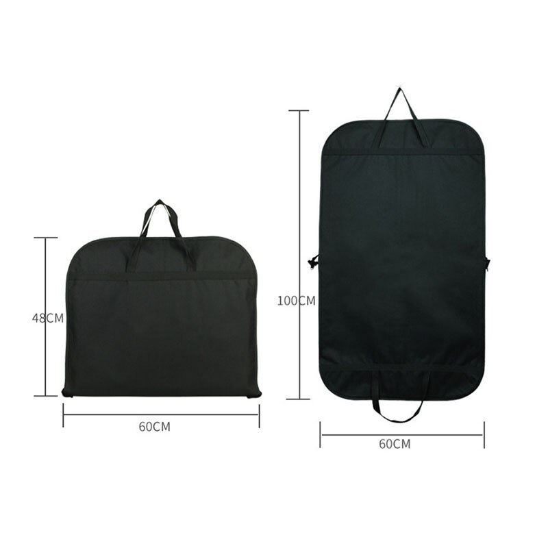 Zebella Zwarte Mannen Stofdicht Hanger Coat Kleding Garment Suit Cover Opbergzakken Duurzaam Mannen Zakenreis Reizen Mochila