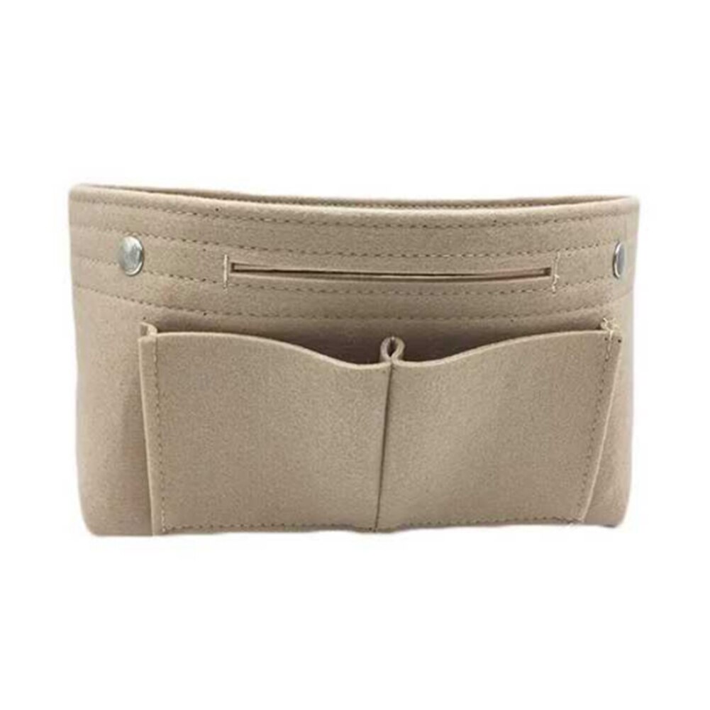 1pc multifunktions filt stof indvendig taske håndtaske multi-lommer kosmetisk opbevaring organisator tasker bagage tasker tilbehør: Grå / L