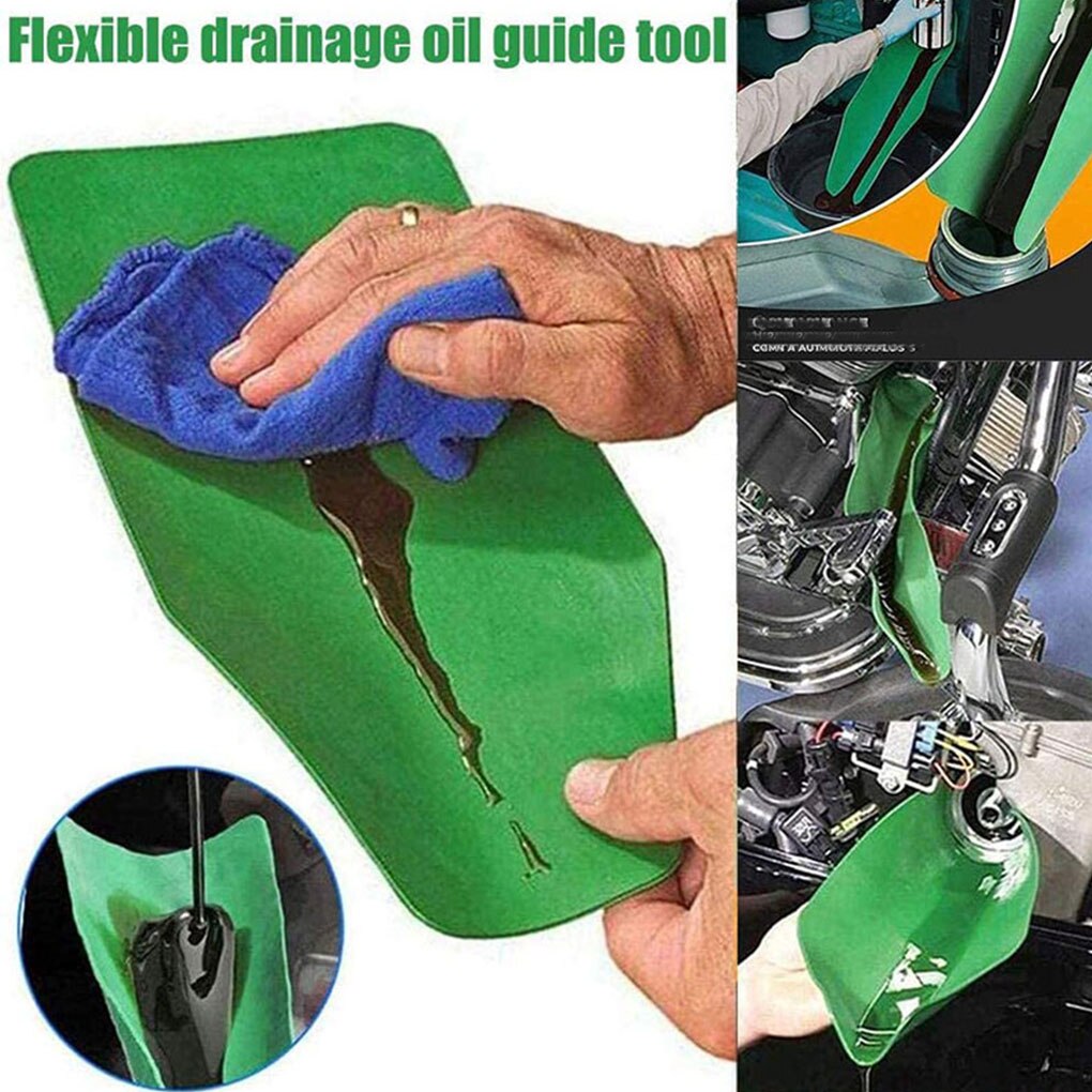 Olie Aftappen Tool Auto Motorfiets Motorolie Flexibele Rubber Aftappen Trechter Auto Reparatie Tool