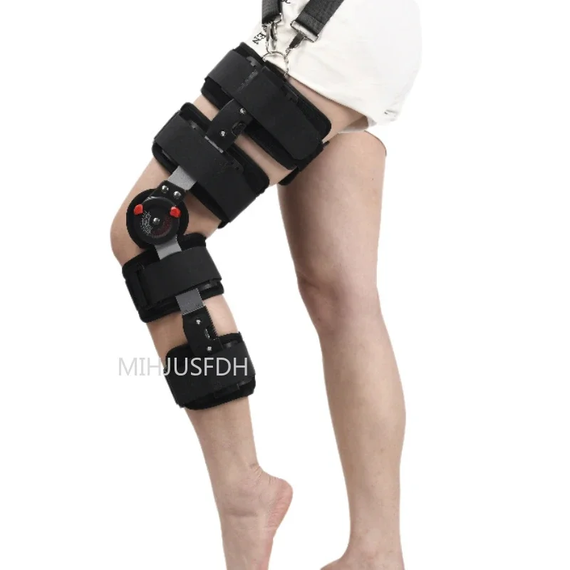 Neues Modell Orthopädischer Stützstabilisator nach der Operation Verstellbare Knieorthese mit Scharnier Kniegelenkfixierung Bahre