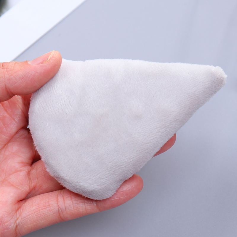 Mini Triangle Velvet Facial Face Puff Cosmetic Makeup Cotton Satin Puffs Sponge