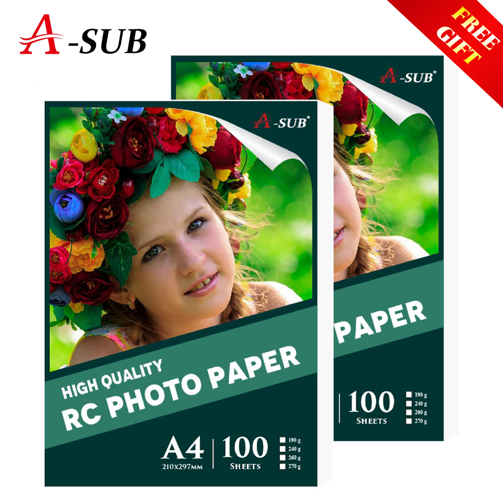 Papel fotográfico A4 impermeable para impresora fotográfica de inyección de tinta, 100 unids/lote, 190g/240g/260g