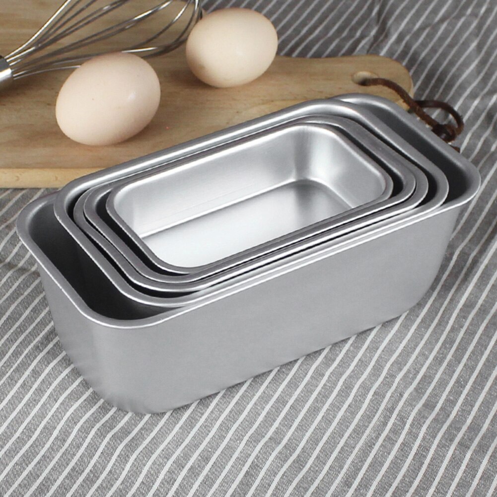 5 storlek aluminium brödform rektangel bakning tårtform bröd plåt plåt non-stick ostlåda brownie tårta dekorationsverktyg