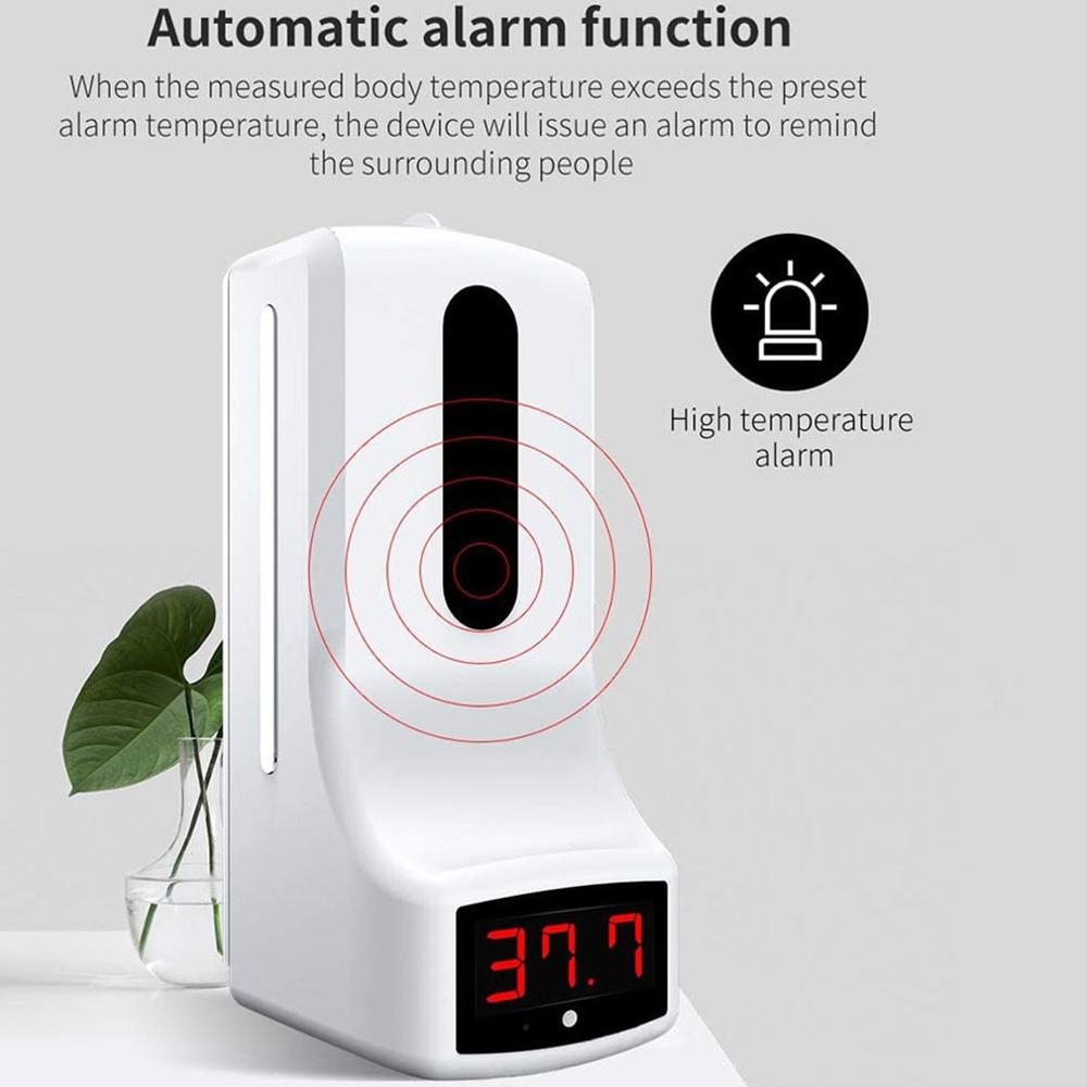Macchina di disinfezione incorporata dell'erogatore automatico del sapone di misurazione della temperatura del palmo infrarosso del termometro a infrarossi K9