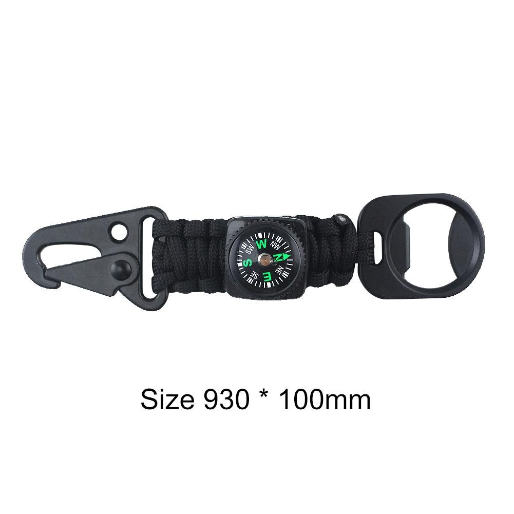 Durable Parachute Cord Keychain Delicate Braided Umbrella Bracelet Outdoor Rescue Parachute Cord Rope Compass Keychain