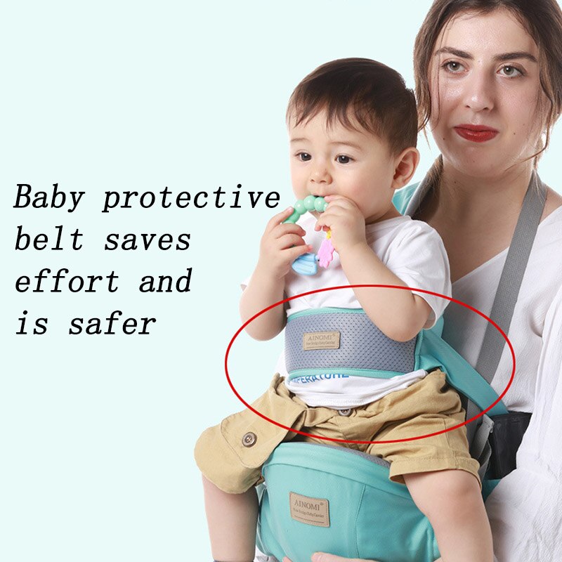 Taburete de cintura para bebé, asiento de cadera antideslizante, ajustable, cinturón de protección, cinturón de ventilación
