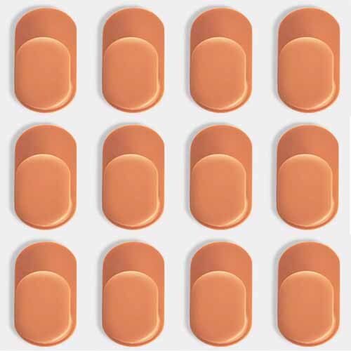 Youpin quange kraftig selvklæbende krog j krog strømstativ vægopbevaringskrog strømstik stikdåseholder: 12 stk orange
