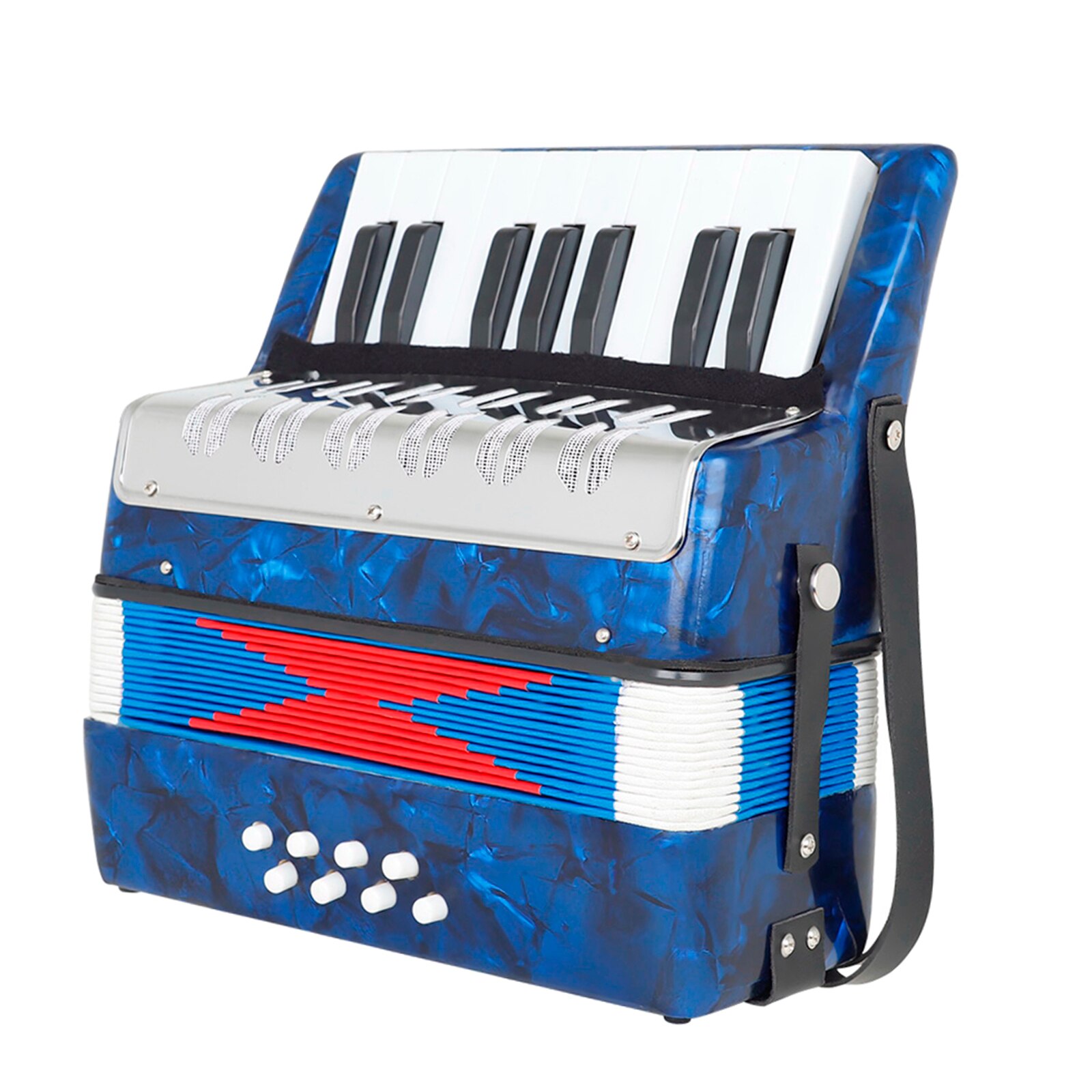 Mini acordeón portátil para principiantes, instrumento Musical educativo de 17 teclas y 8 bajos, de Navidad y Año