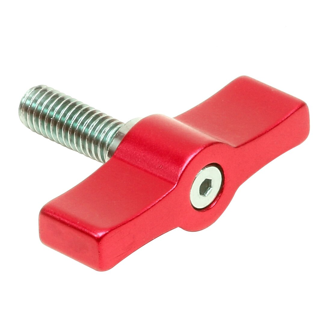 2Pcs Edelstahl 304 Kamera Schraube Einstellbar Griff Wrench M6 1/4 3/8 Gewinde L-Typ Dual Flügel Adapter DSLR Kamera für GoPro: M6x17 TypeB Red