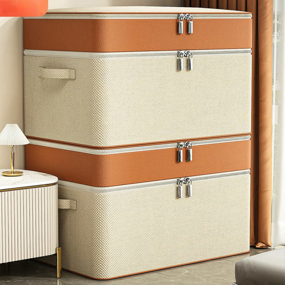 Grote capaciteit bewegende kledingkast Kledingopbergdoos Opvouwbare quiltopbergtas Verhuiszak Katoenen quilttas voor slaapkamerkast