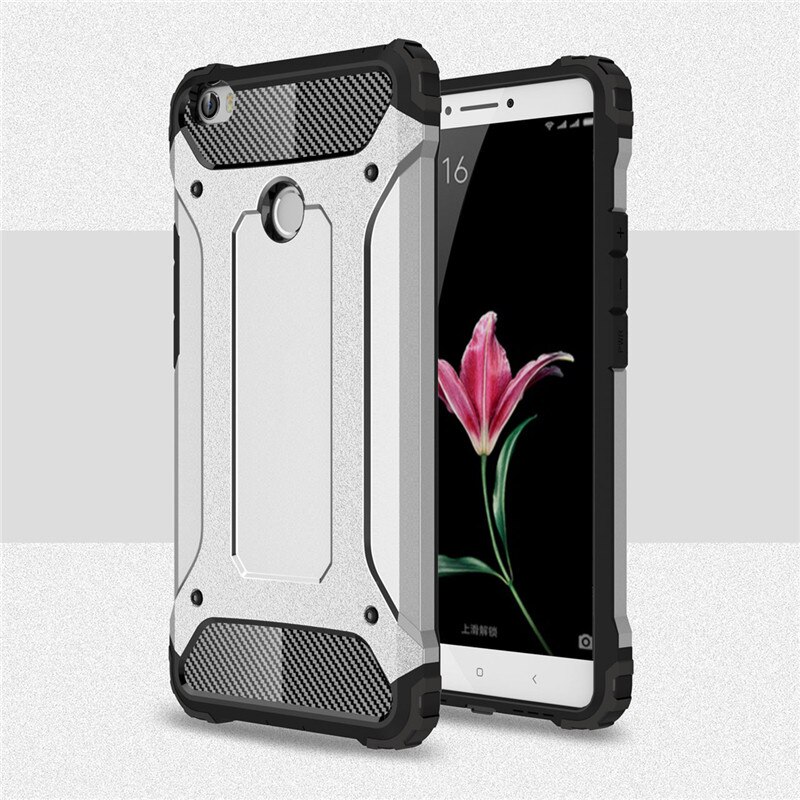 Voor Xiao mi mi max 2 3 case antiklopmiddelen Robuuste armor Hard Cover Voor Xiao Mi Mi max siliconen Telefoon Bumper Case Voor Xiao mi mi max: For Xiaomi Mi Max / Silver