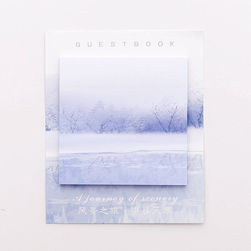 Beauty Landscape Post-It Notes Sun Scrapbook Stickers Work Study Plan Stationary Office School Supplies Sticky Label: Style 8