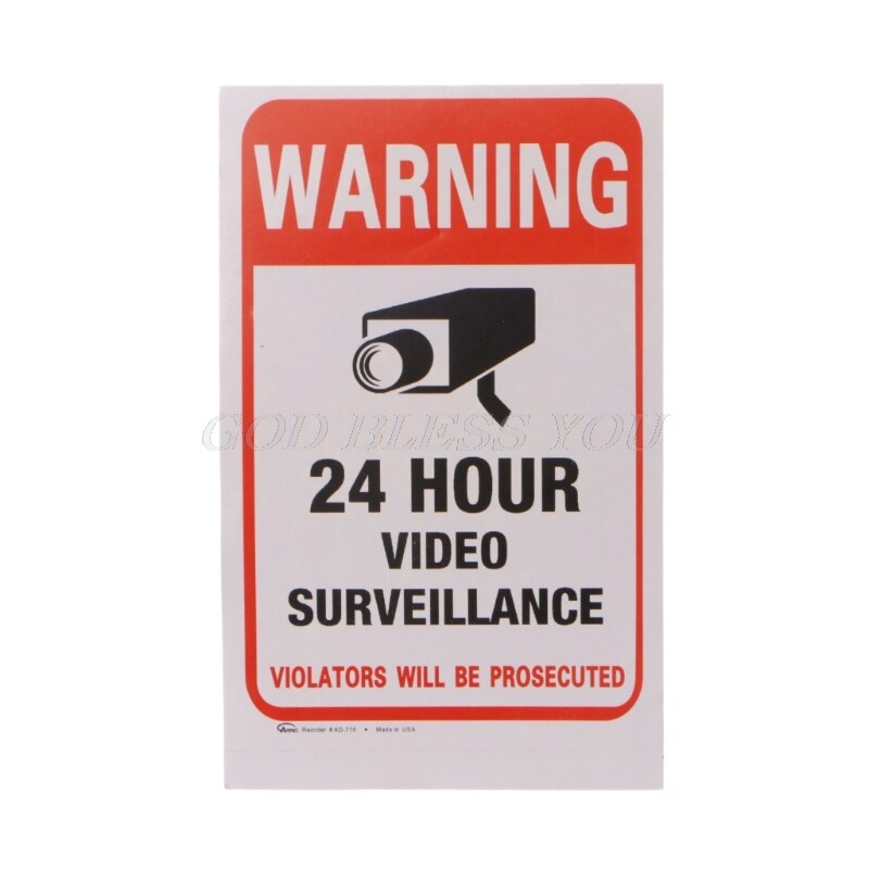 10 Stks/partij Waterdichte Pvc Cctv Video Surveillance Security Sticker Waarschuwingsborden