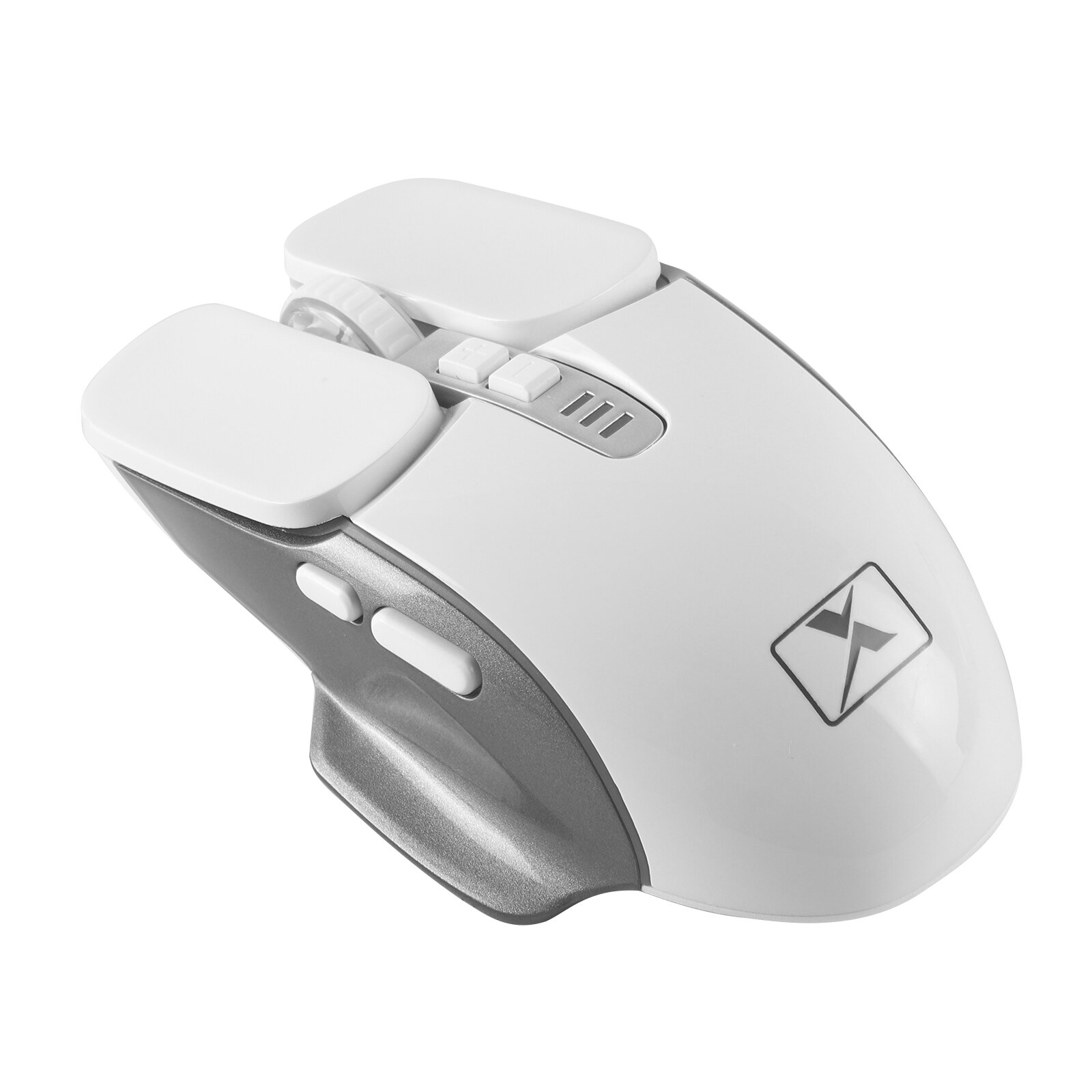 Ratón óptico Vertical inalámbrico M215, Mouse ergonómico de 2,4G para juegos, 7 botones, 2400 DPI, USB, para ordenador: Blanco