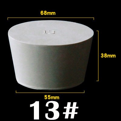 1pc 000#-14# White Solid Conical Rubber Stopper Blanking Plugs Tank Pipe Tapered Plug Seal End Cover Caps: Model-13