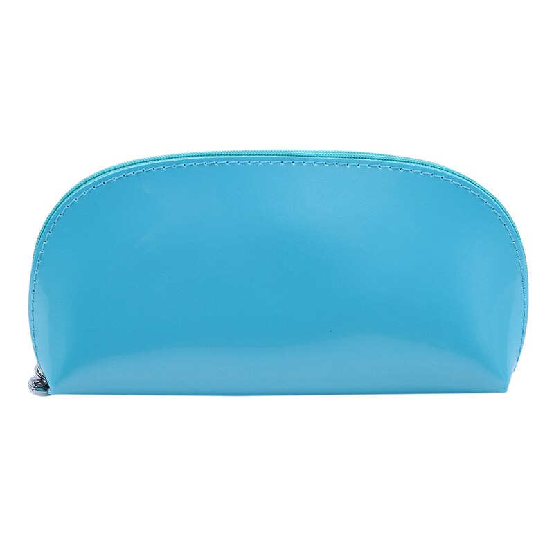 Bolsa de almacenamiento de viaje portátil de PVC bolso para cosméticos de mujer artículos de tocador bolsa con cierre almohada sólida de 18 Cm Casual LKEEP 10cm: Lake blue