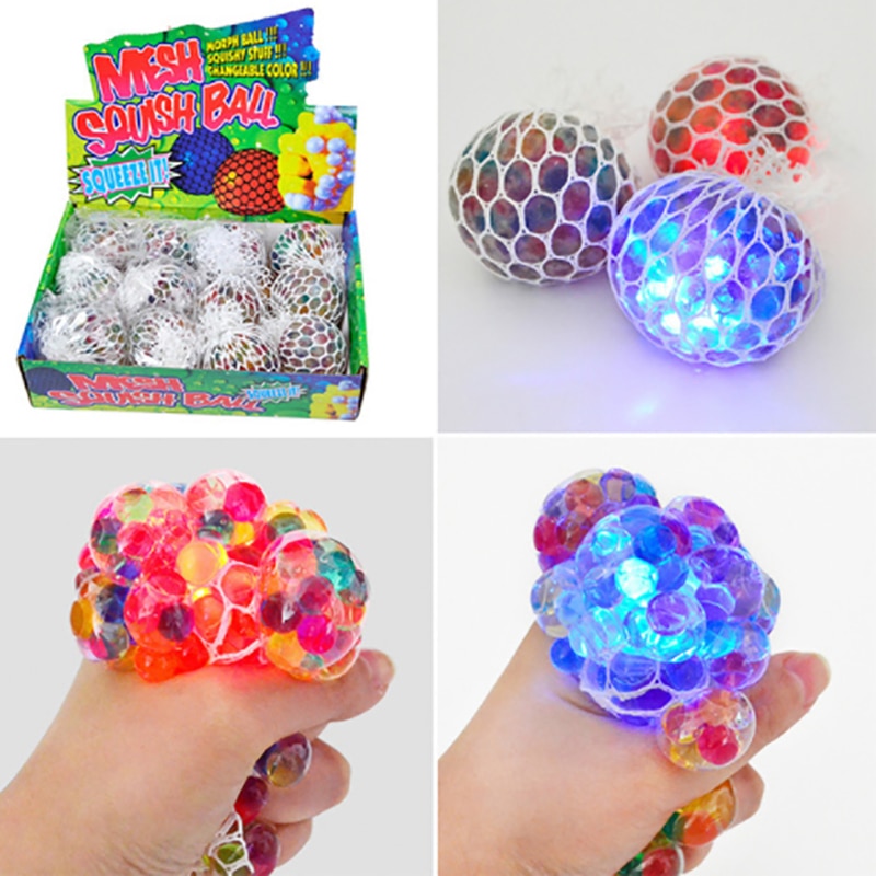 Random Color Stress Face Reliever Grape Ball Squishy Novelty Reliever Grape Ball Autism Mood Squeeze Relief Toy