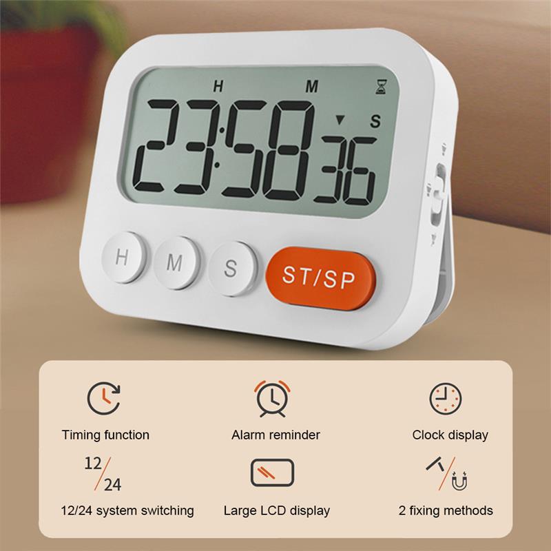 Cooking Timer Digital Countdown Alarm Studying Grilling Large Display Battery Powered Stopwatch Household Supplies