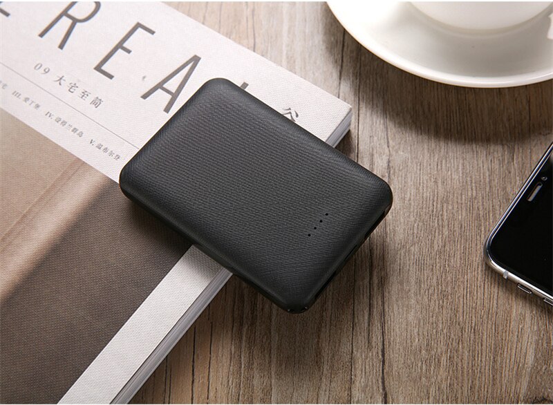 Energie Bank 10000mAh Dual USB praktisch Ladegerät Externe Batterie Pack Für iPhone 8 X Xiao mi mi Tragbare ladegerät mi ni Energie: Schwarz