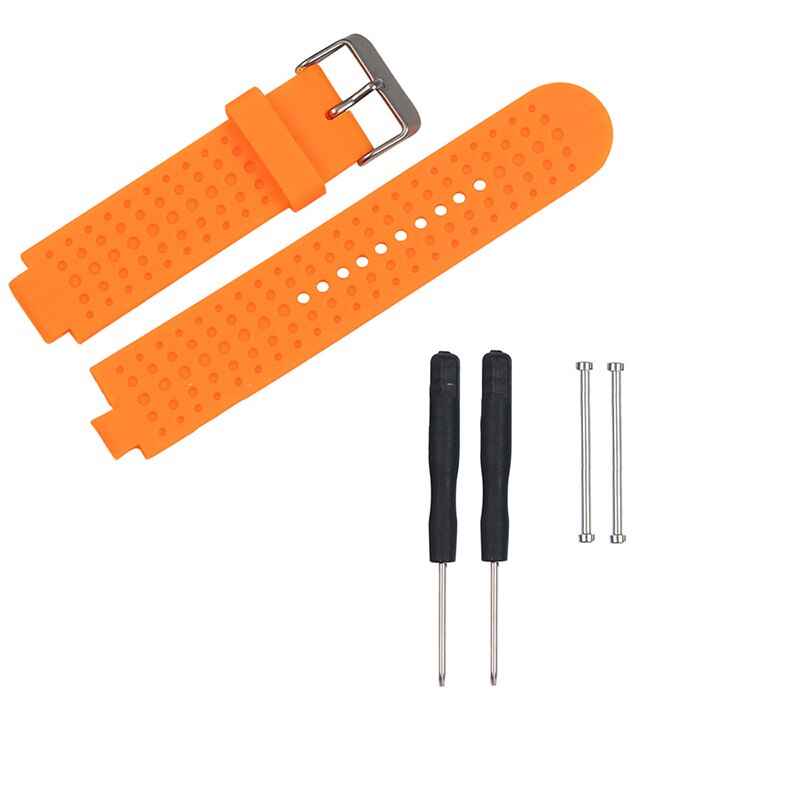 Essidi-Correa de silicona para reloj, repuesto para Garmin Forerunner 220, 230, 235, 630, 620, enfoque S20, S5, S6, bucle de pulsera: Naranja