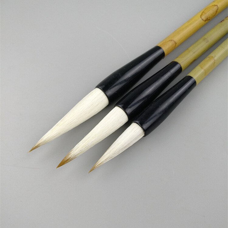 Pinceau sumi-e de calligraphie chinoise, 3 pièces, Jian Hao, pinceau de peinture chinoise, stylo de pratique d&#39;encre, Tinta, débutant en calligraphie chinoise
