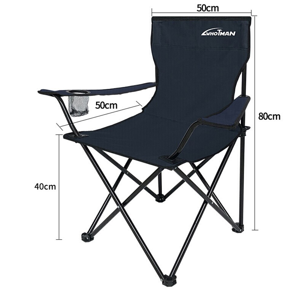 Udendørs camping strandstol sammenfoldelig fiskeri transportabel sæde skammel med ryglæn til rejser vandreture picnic udendørs møbler