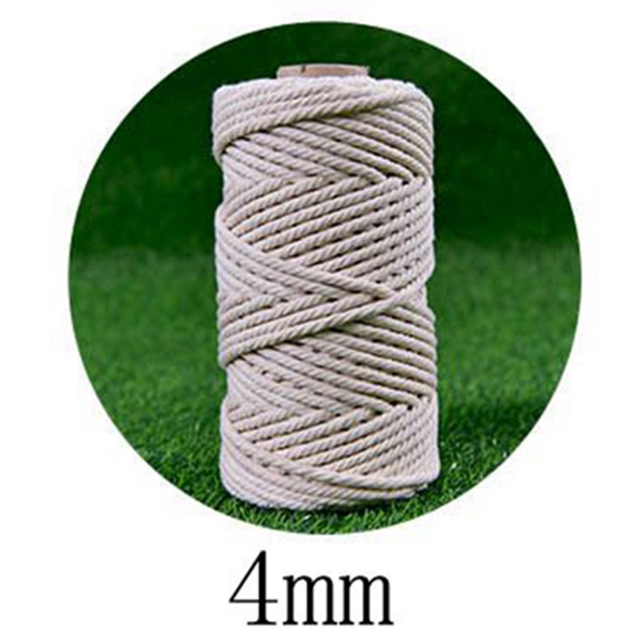 String Or Yarn White Cotton Macrame Cord Yarn for Crocheting Rope... – Grandado