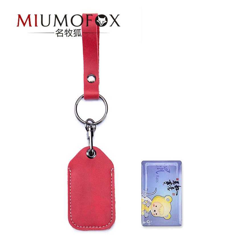 Card Holder Neck Lanyard Badge Holder ID Card Bus ID Holders Stationary Keychain Women Bus Card induction Protective Sleeve: Rectangle Red