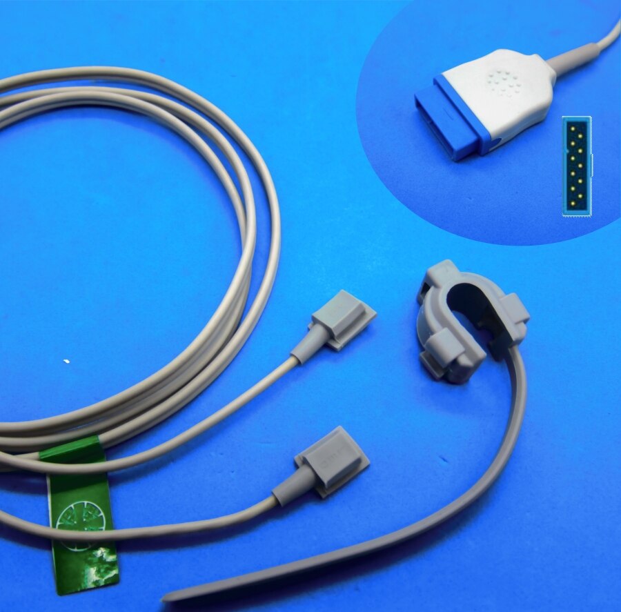 Long cable AWT adult finger clip spo2 sensor for GE dash2500 dash1800 nellcor oximax patient monitor: Y-model
