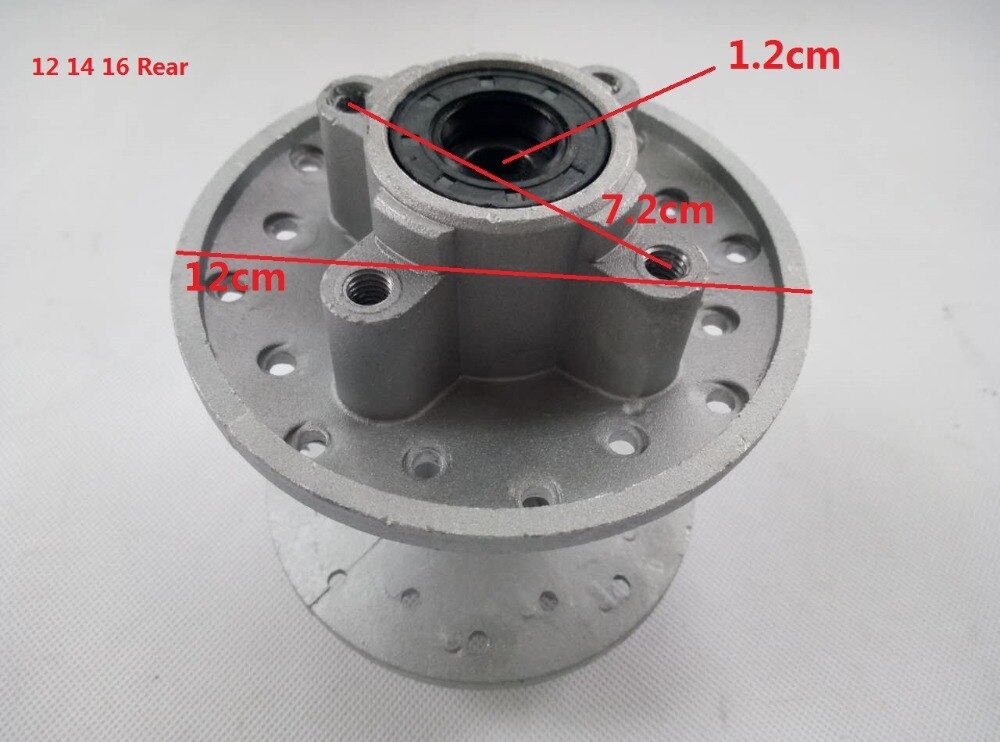 12/14/16/17/19 Inch Inch Front Rear Brake Sprocket Motorcycle Wheel Rim Hub