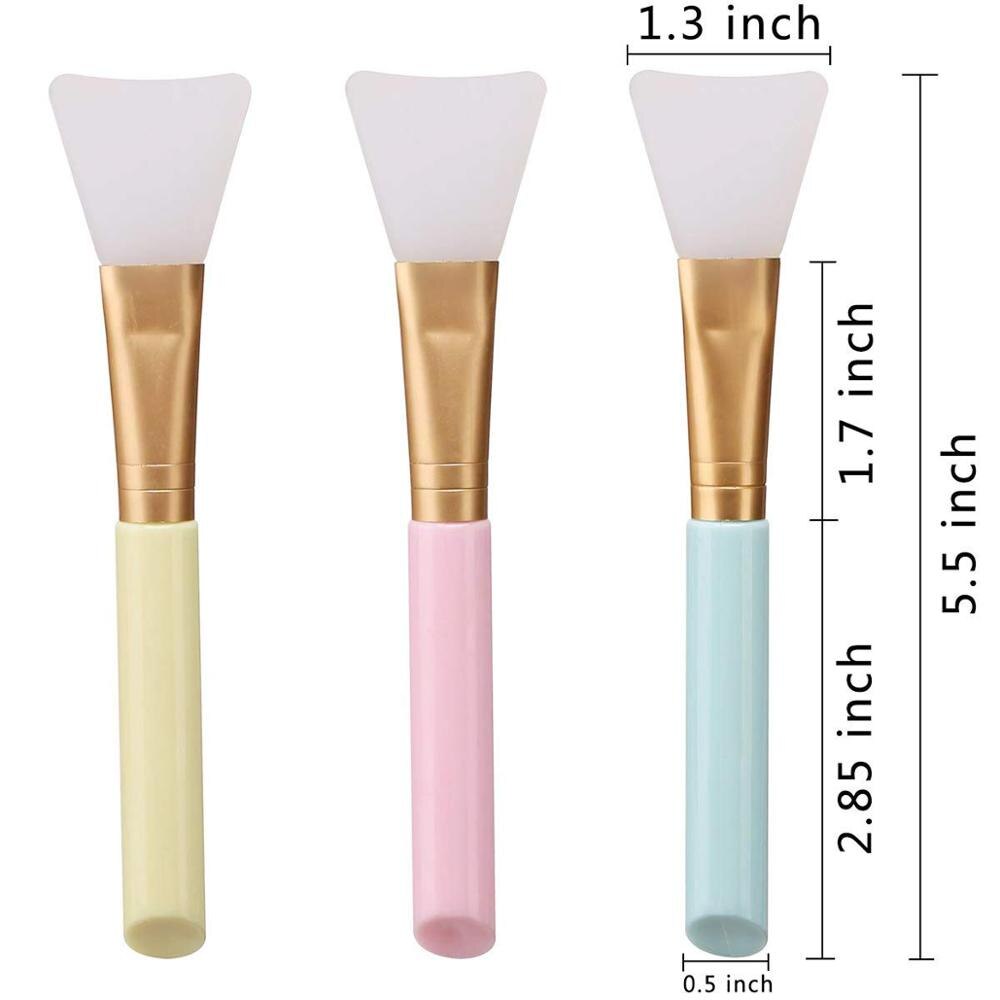 3 pièces Silicone masque Facial brosse, masque beauté outil Silicone souple visage boue masque applicateur bricolage beauté maquillage brosses